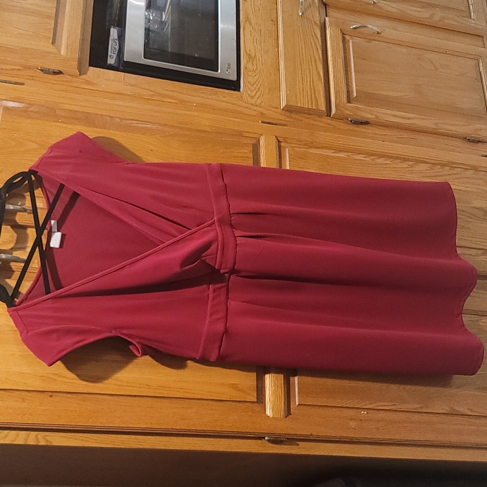 eShakti Little Red Jersey Dress Size 24